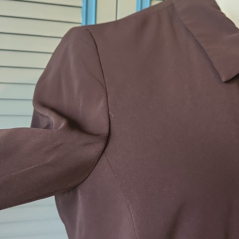 Norton McNaughton Dark Brown Zippered Blazer - Picture 5 of 11